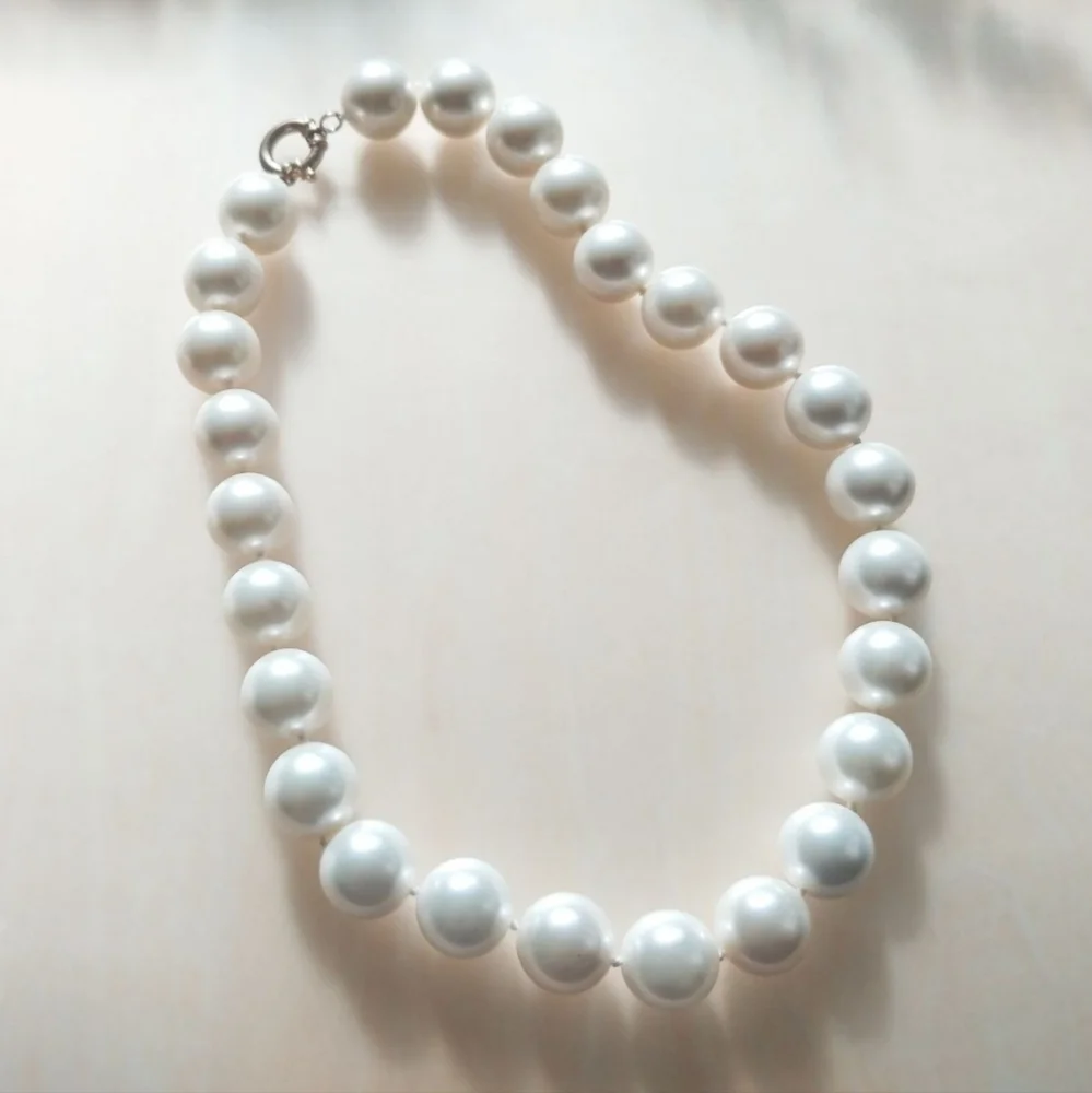 High End Vintage Faux Pearl 925 Necklace - Picture 1 of 5